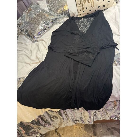 Lane bryant cacique sleep robe house jacket/coat shirt 22/24 3x/4x torrid 3 4 5 - Picture 1 of 4